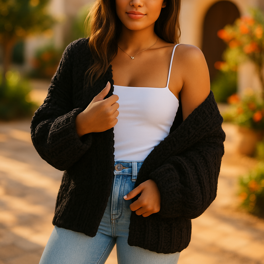 Sigrid™️ | Mykstrikket Cardigan med Avslappet Eleganse