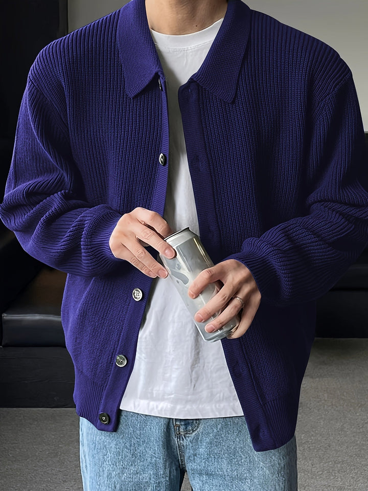 Ymir™️ | Myk og allsidig strikket merinoull genser med knapper