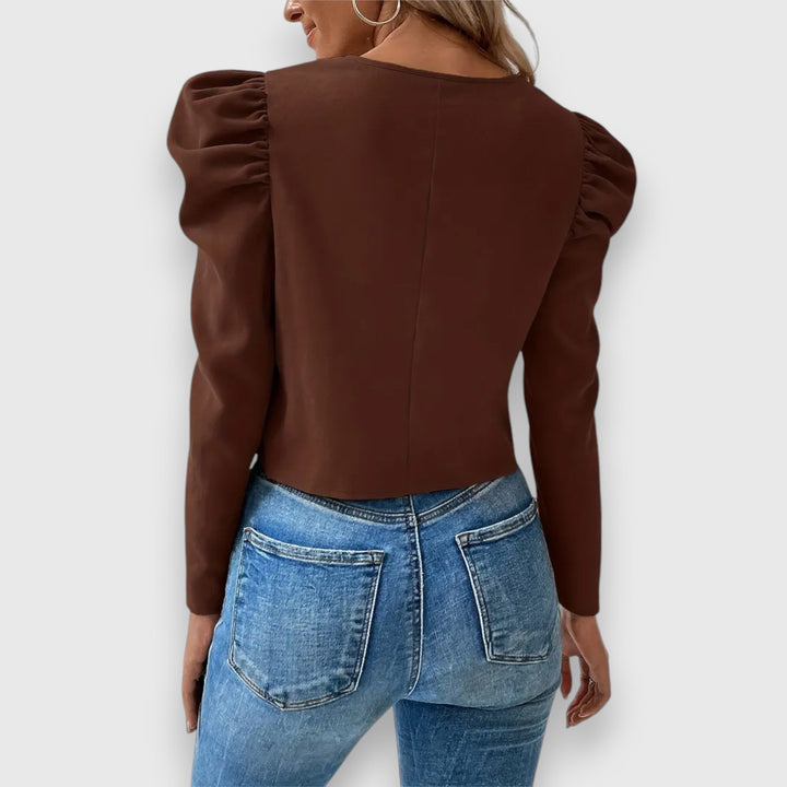 Lucia™️ | Myk og Stilfull Jakke med Feminine Puffe-ermer