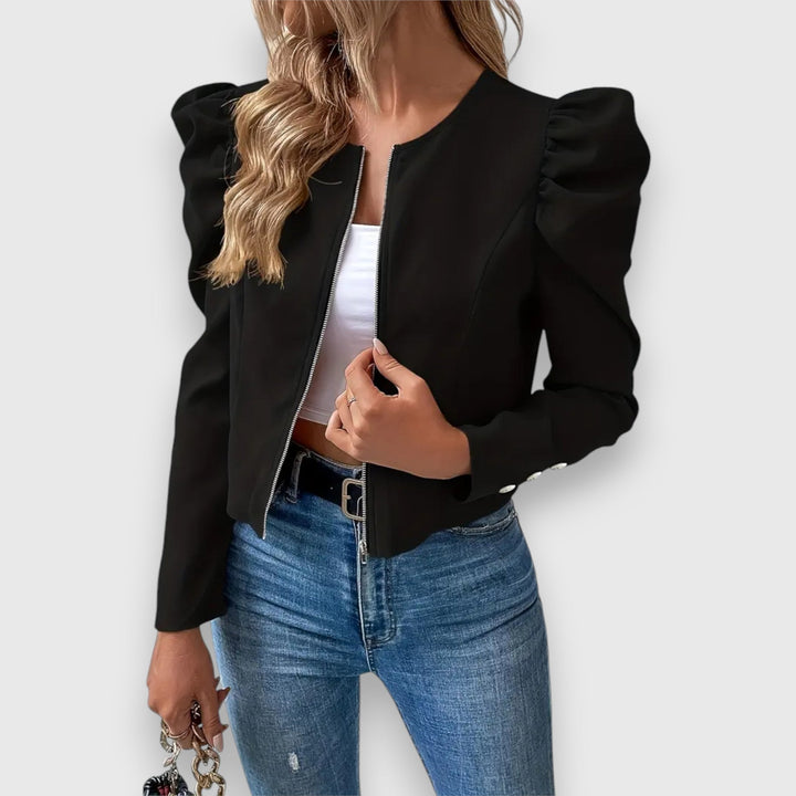 Lucia™️ | Myk og Stilfull Jakke med Feminine Puffe-ermer