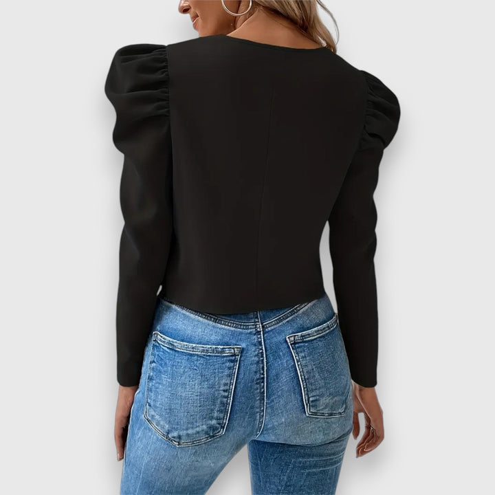 Lucia™️ | Myk og Stilfull Jakke med Feminine Puffe-ermer