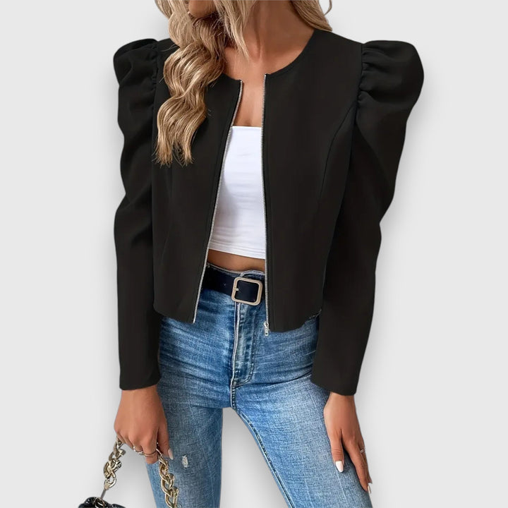 Lucia™️ | Myk og Stilfull Jakke med Feminine Puffe-ermer