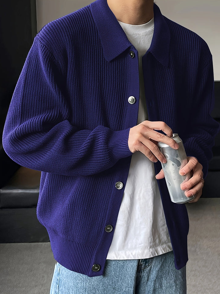 Ymir™️ | Myk og allsidig strikket merinoull genser med knapper