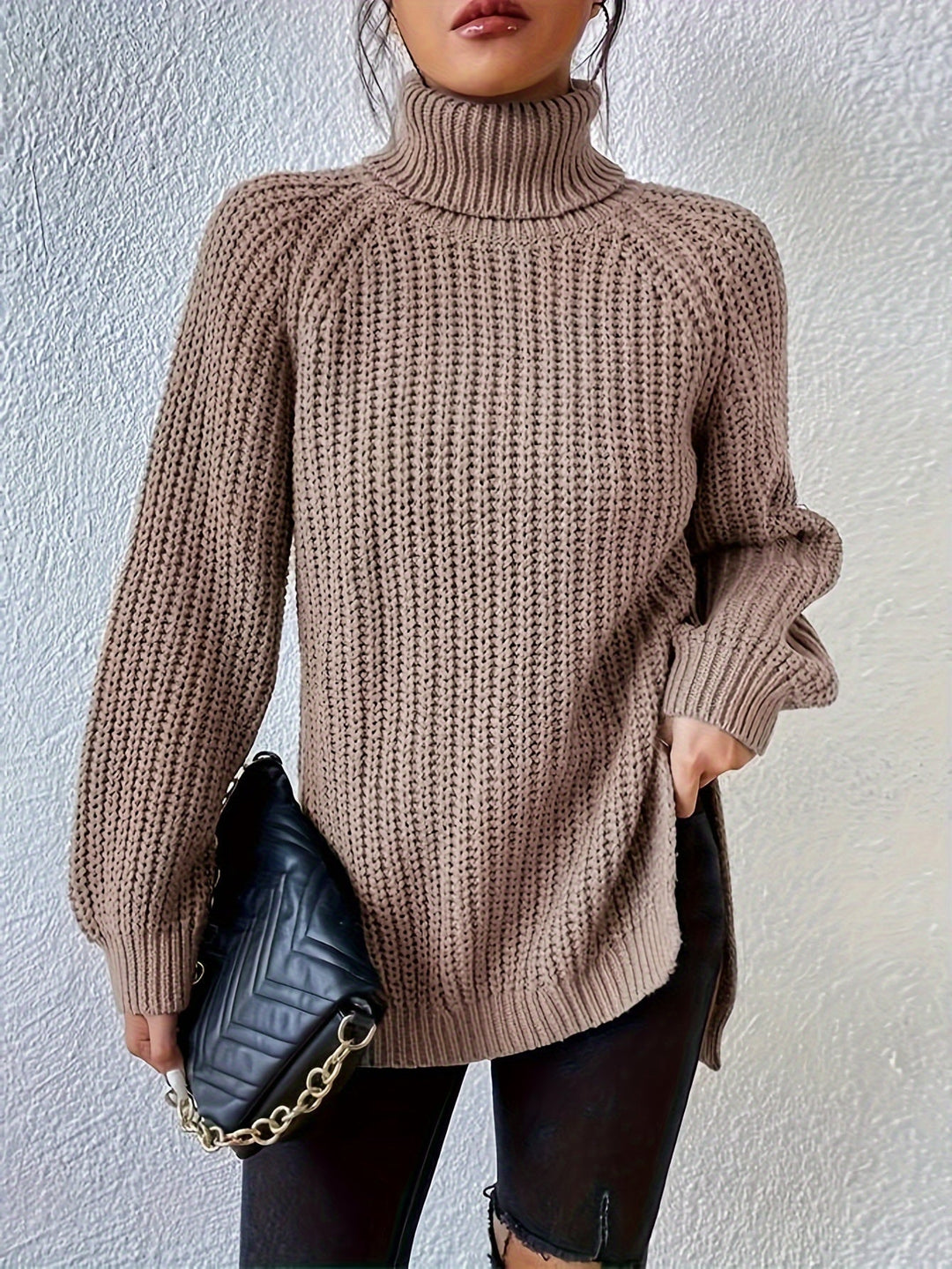 Ellinor™ | Stilren polotrøye med slits