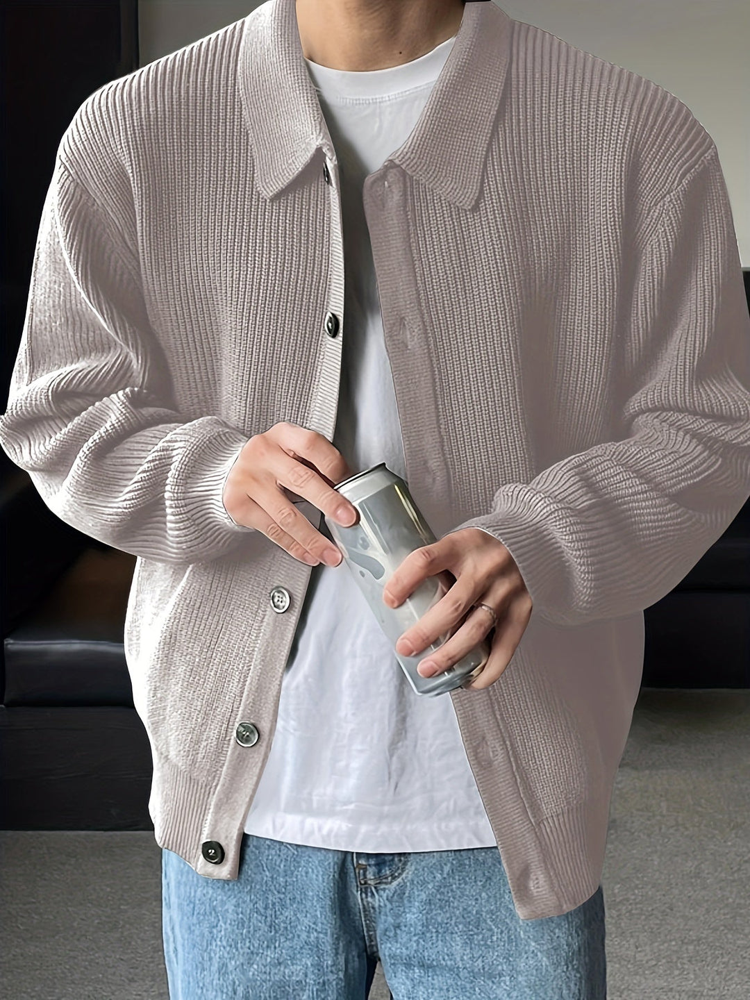 Ymir™️ | Myk og allsidig strikket merinoull genser med knapper