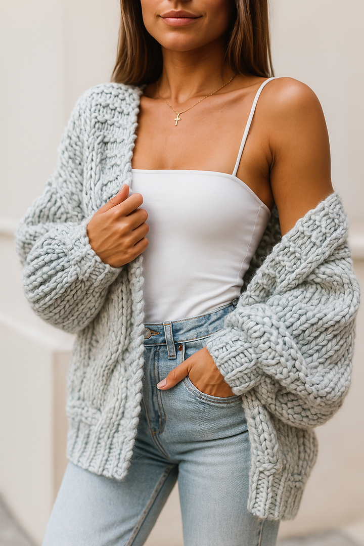 Sigrid™️ | Mykstrikket Cardigan med Avslappet Eleganse