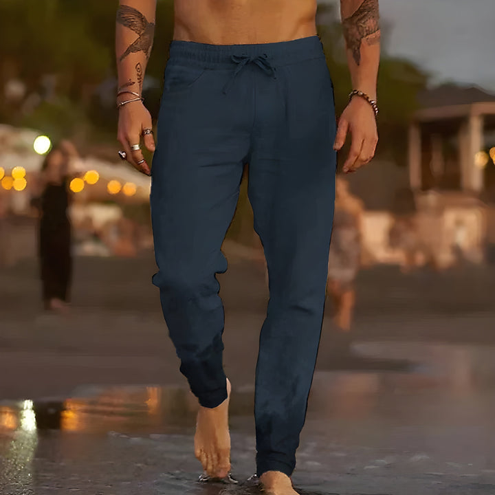 Dylan™️ | Luftige linbukser for strand og storbyliv