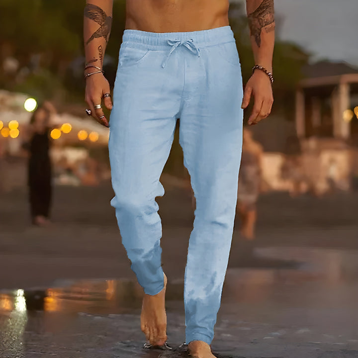 Dylan™️ | Luftige linbukser for strand og storbyliv