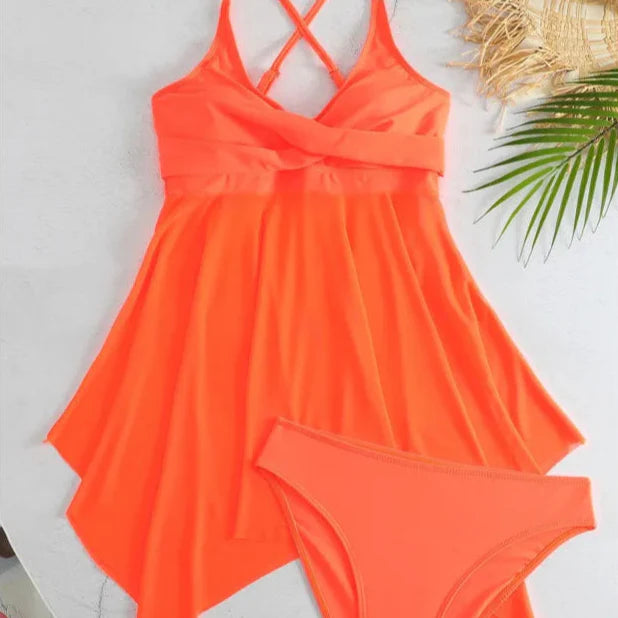 Lina™️ | Sporty og Feminin Tankini til Strand og Basseng
