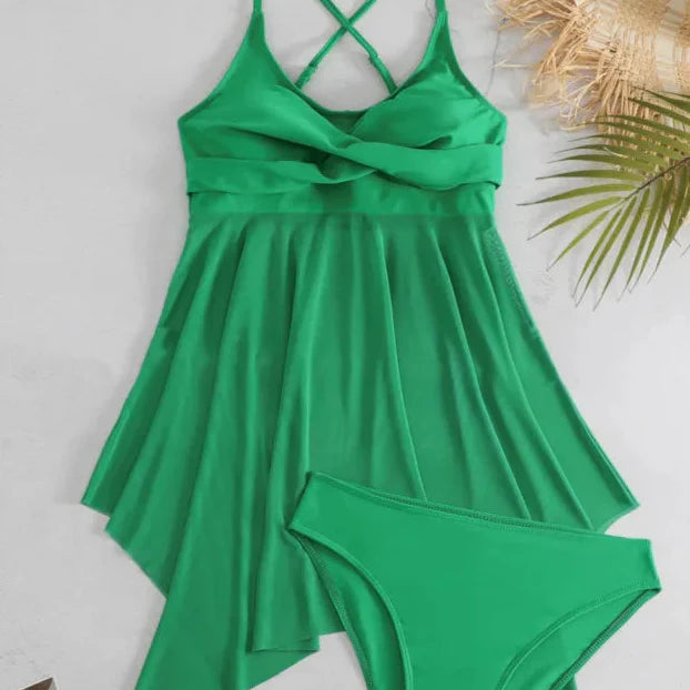 Lina™️ | Sporty og Feminin Tankini til Strand og Basseng