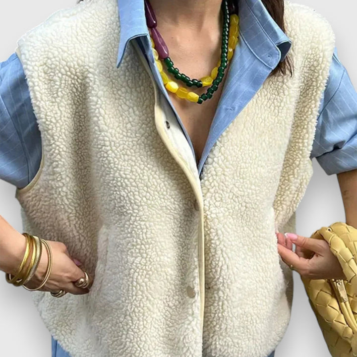 Milena™️ | Mykt og Koselig Fleecevest i Sherpa