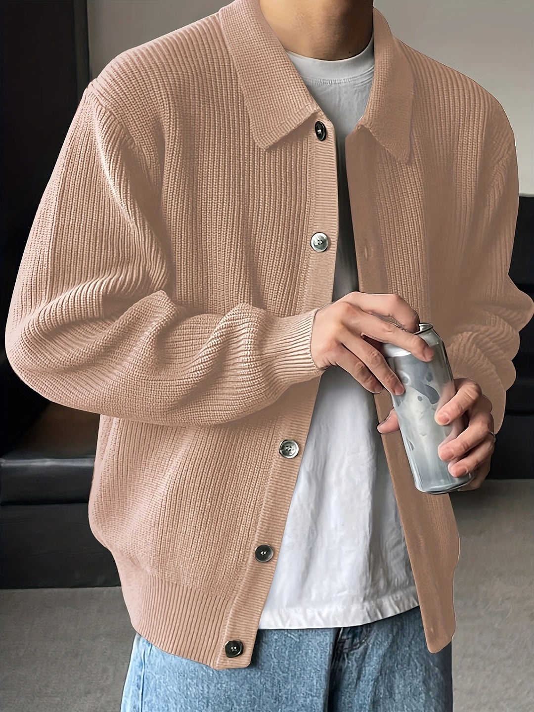 Ymir™️ | Myk og allsidig strikket merinoull genser med knapper