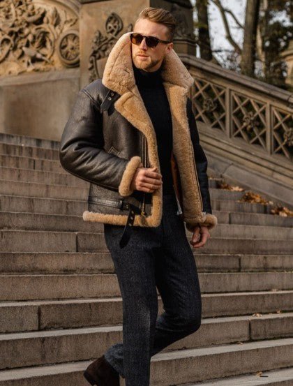 Enzo™️ | Lammeull Skinnjakke