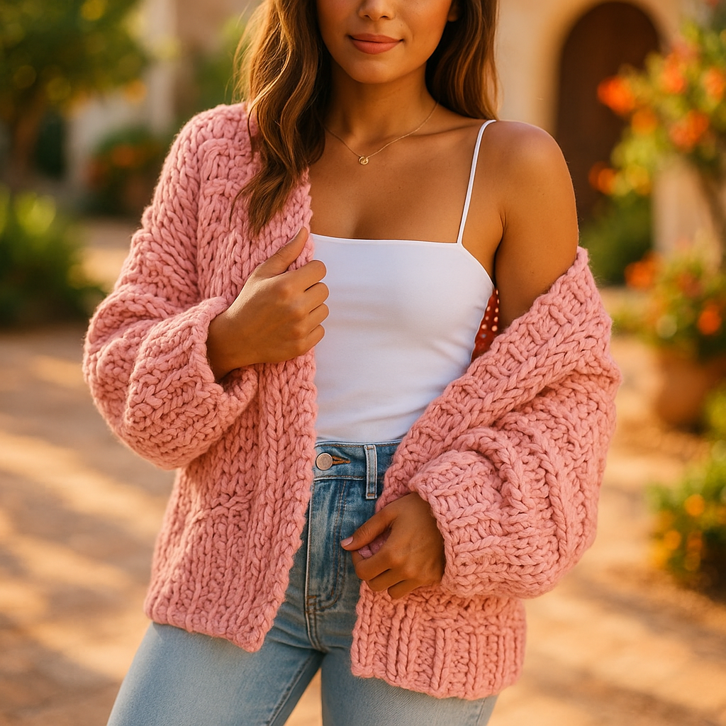 Sigrid™️ | Mykstrikket Cardigan med Avslappet Eleganse