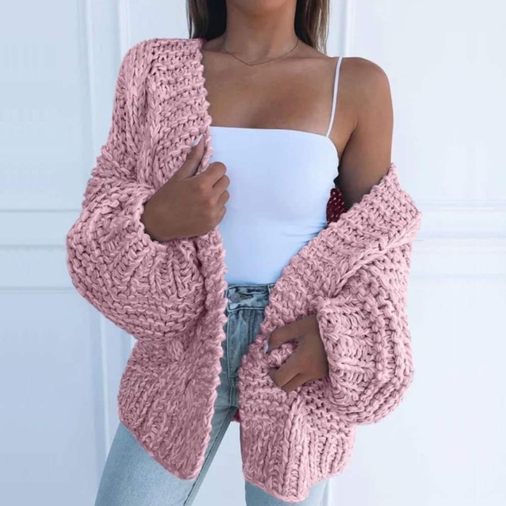 Sigrid™️ | Mykstrikket Cardigan med Avslappet Eleganse