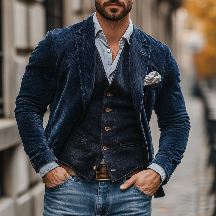 Patricio™ | Klassisk Blazer & Vest Sett